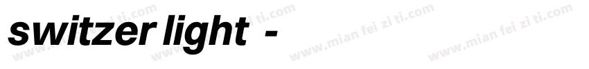 switzer light字体字体转换